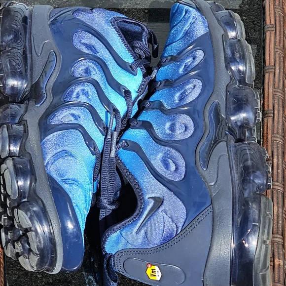 Nike Air Vapormax Plus Obsidian/Obsidian-Photo Blue (924453 401) Size 11 - Picture 7 of 9